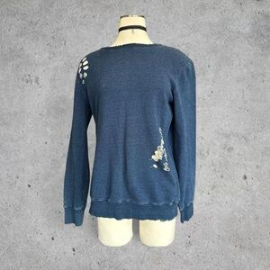 Rare Unisex Navy Blue Drifter Cotton Crewneck Distressed Sweatshirt- M/L
